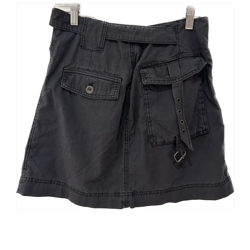Free people jean skirt with belt and pockets